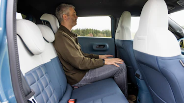 Richard Ingram sat in the Fiat Grande Panda Hybrid