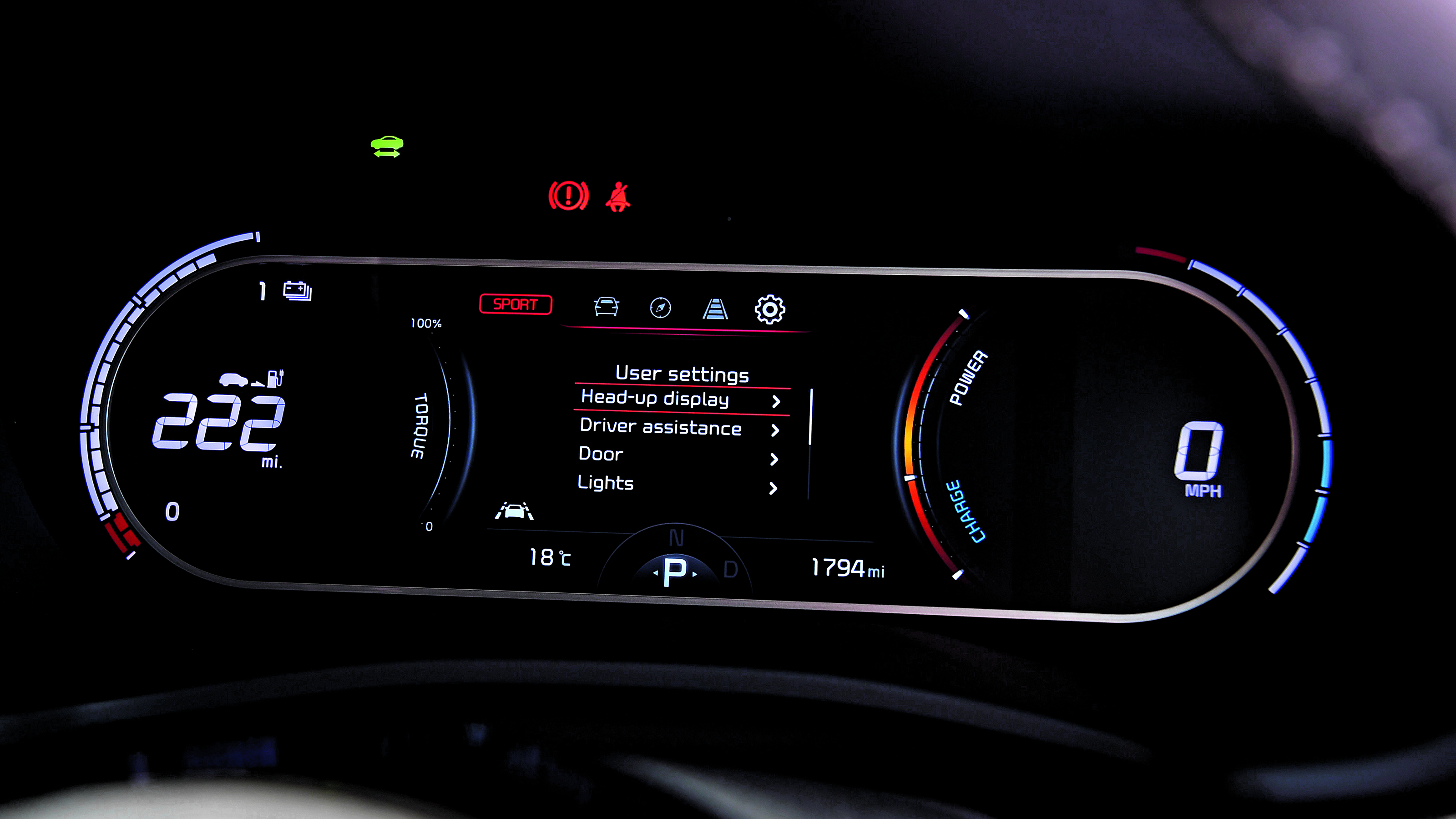 Kia Soul EV Mk3 - digital drivers display 