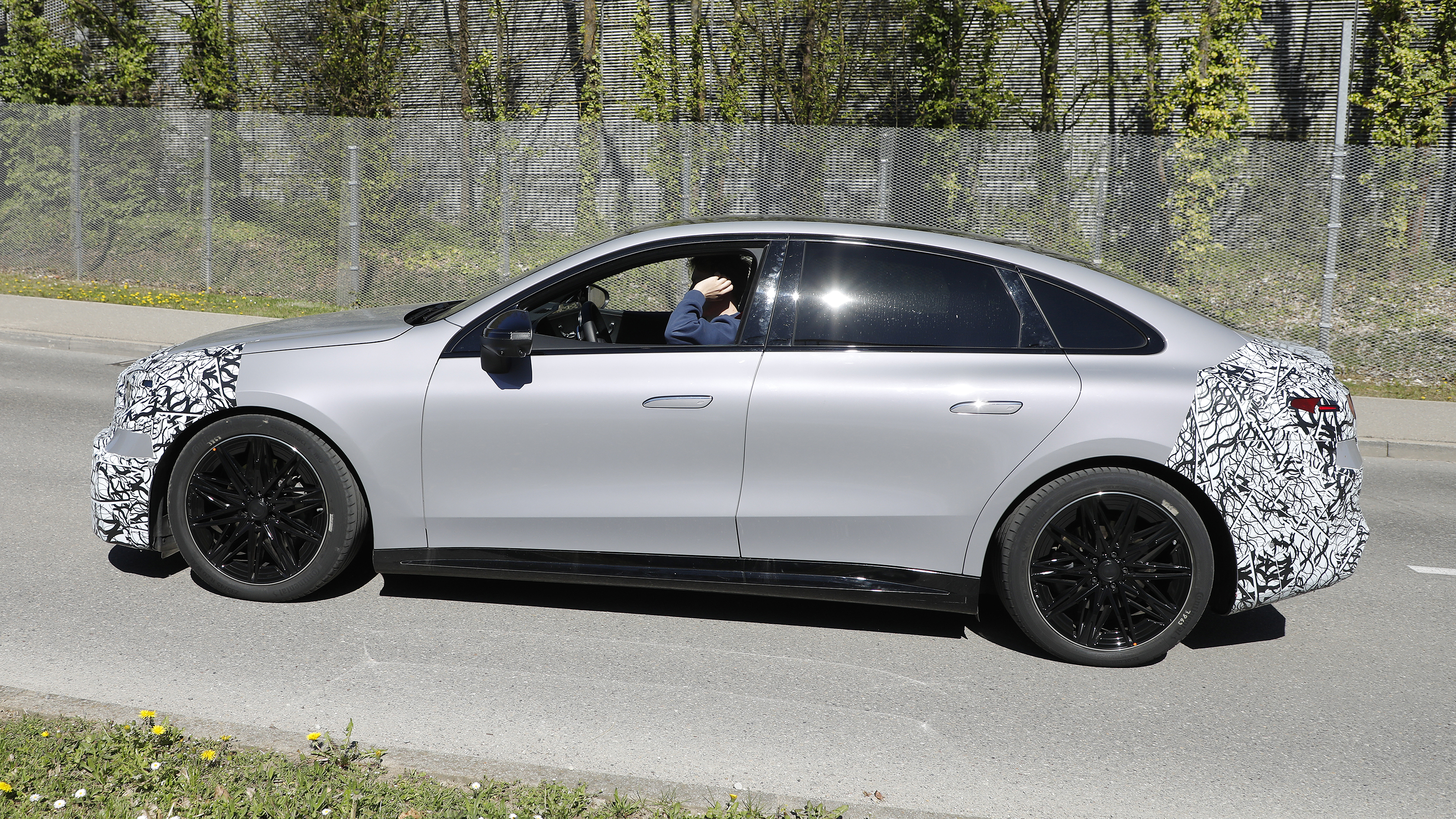 Mercedes C-Class Electric - grey side profile
