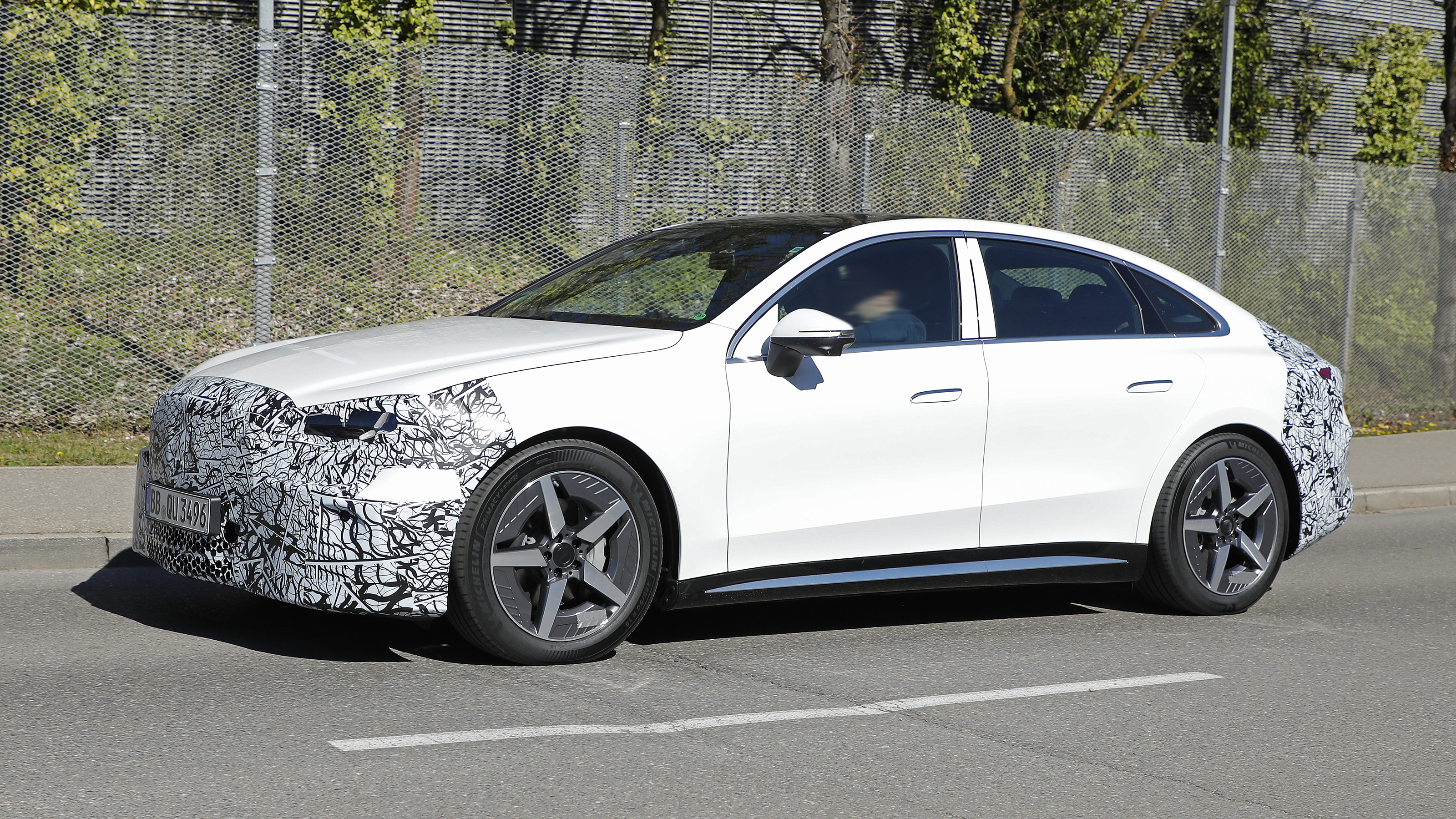 Mercedes C-Class Electric - white front angled
