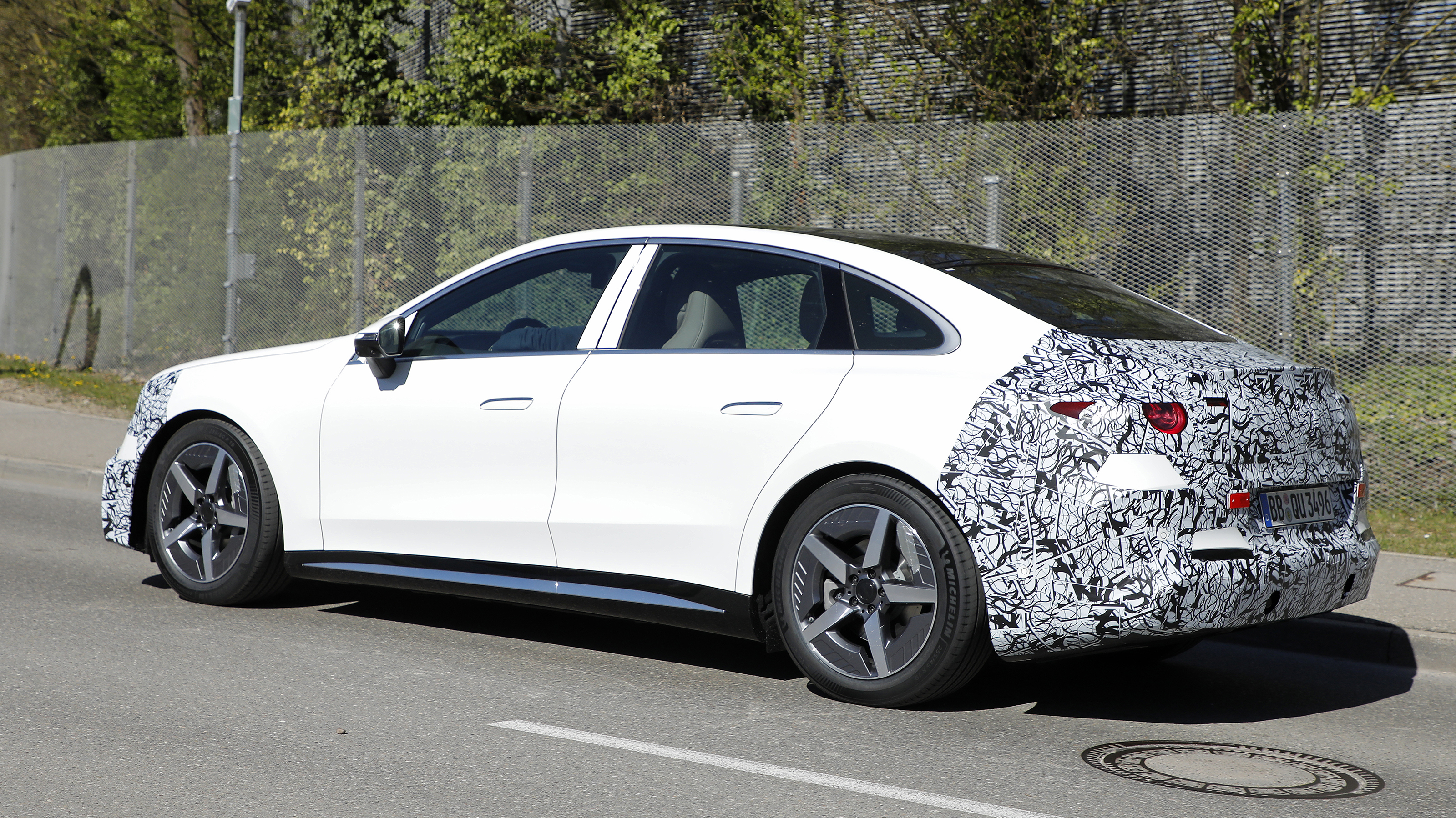Mercedes C-Class Electric - white rear angled