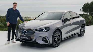 Alastair Crooks with the Mercedes C-Class Electric