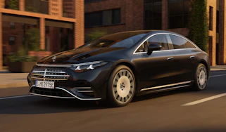 Mercedes EQS facelift - front action