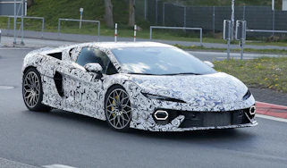 New Lamborghini Temerario Spyder testing - front tracking
