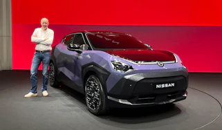 New Nissan Juke unveiled in Japan - Auto Express editor-at-large Phil McNamara stood next to the car