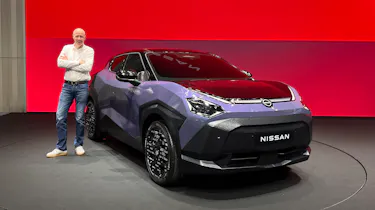 New Nissan Juke unveiled in Japan - Auto Express editor-at-large Phil McNamara stood next to the car