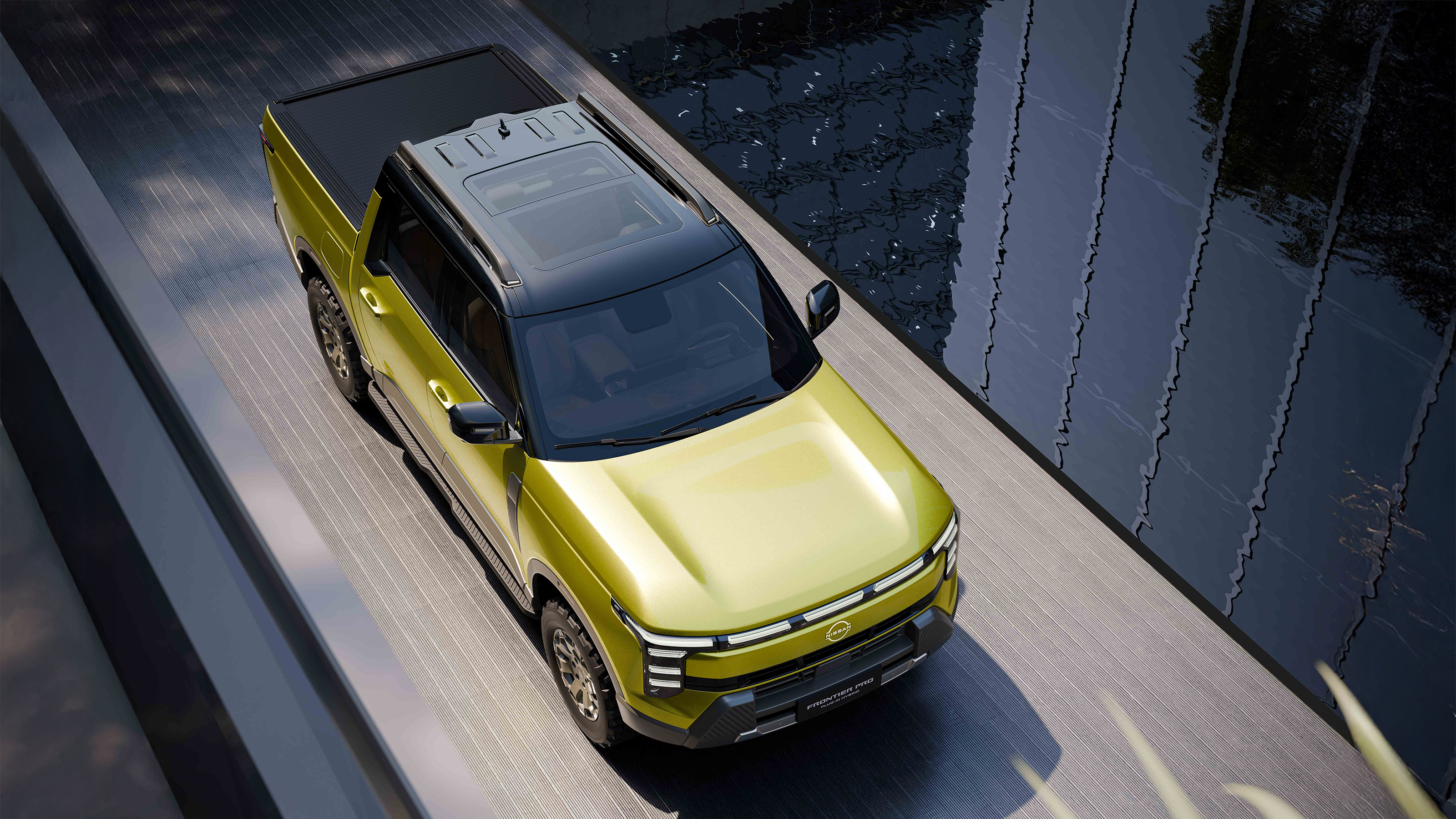 Nissan Frontier Pro hybrid - front overhead