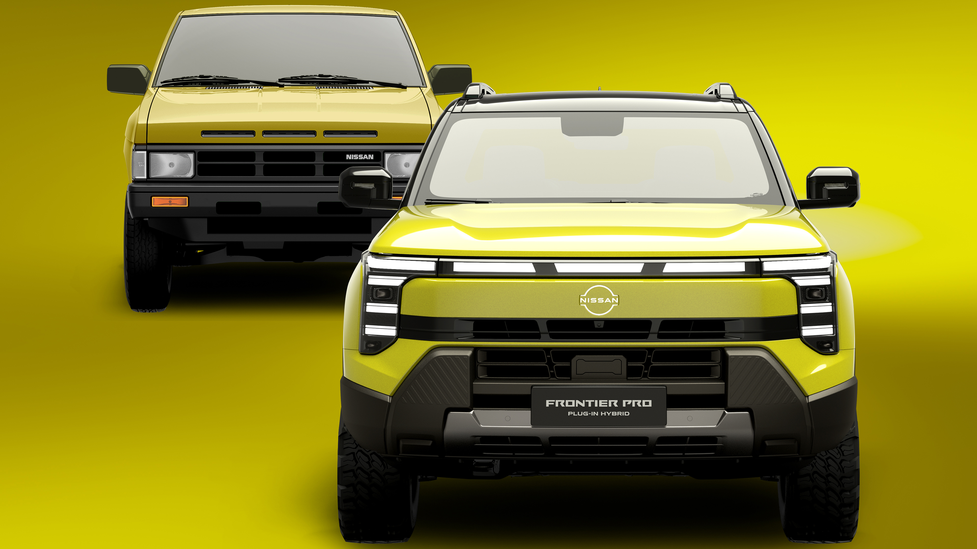 Nissan Frontier Pro hybrid - old and new