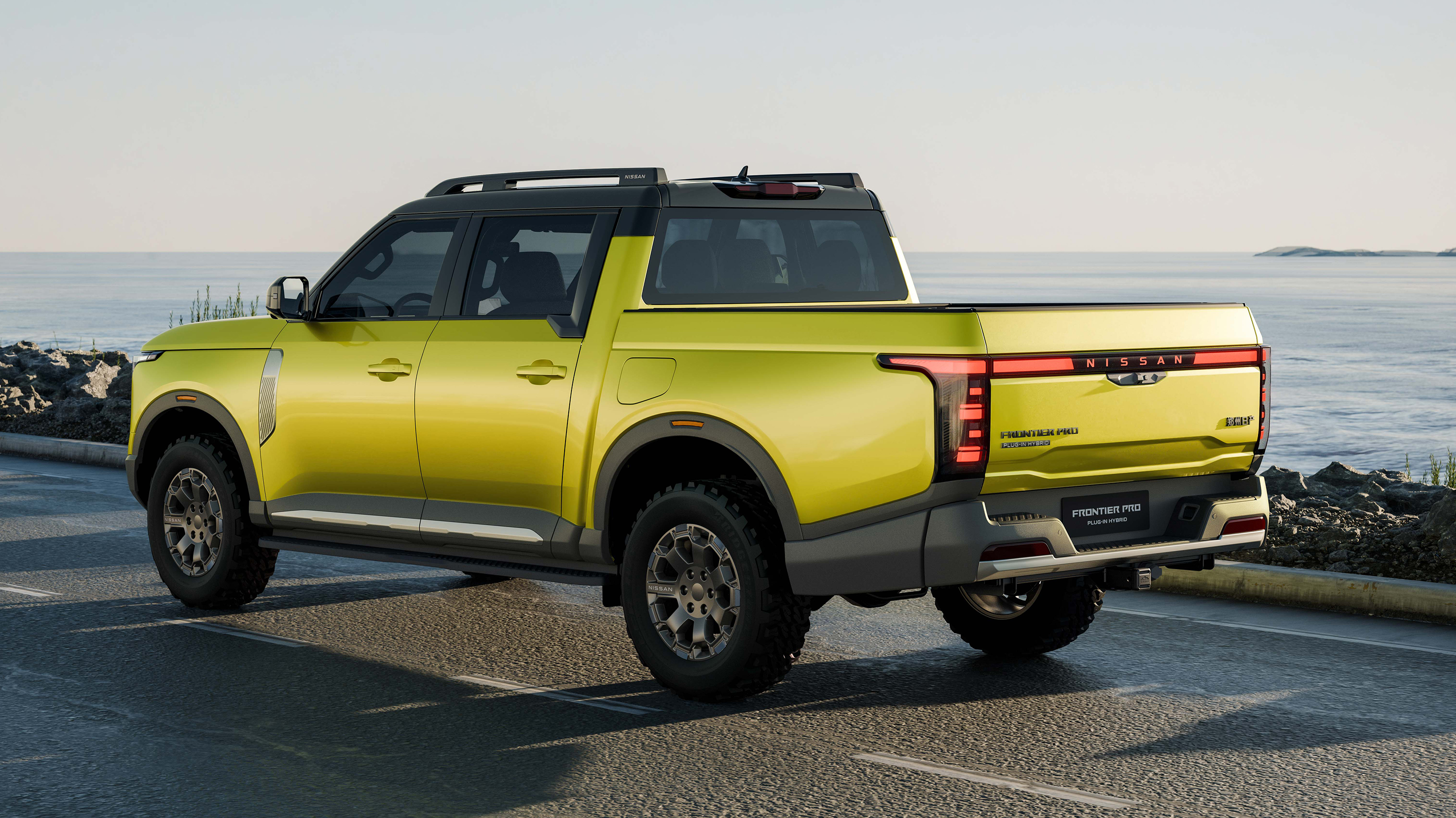 Nissan Frontier Pro hybrid - rear angled