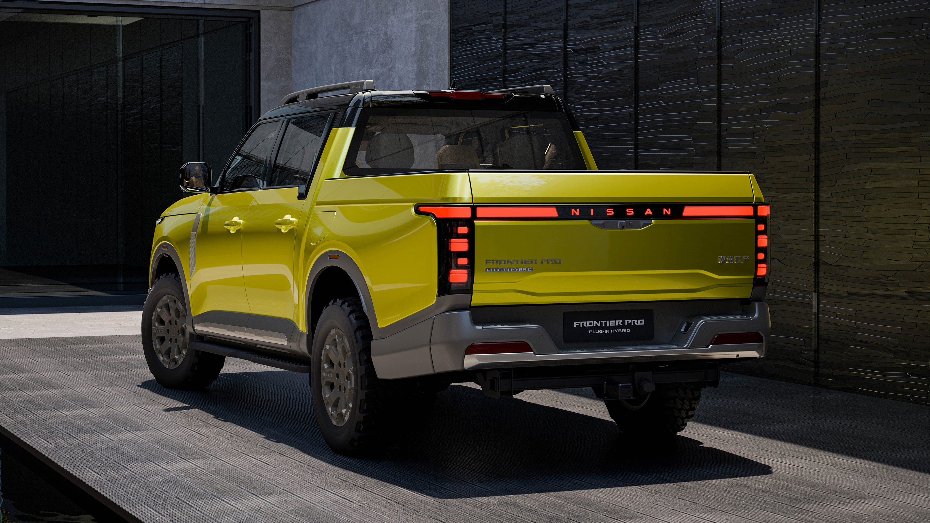Nissan Frontier Pro hybrid - rear 3/4