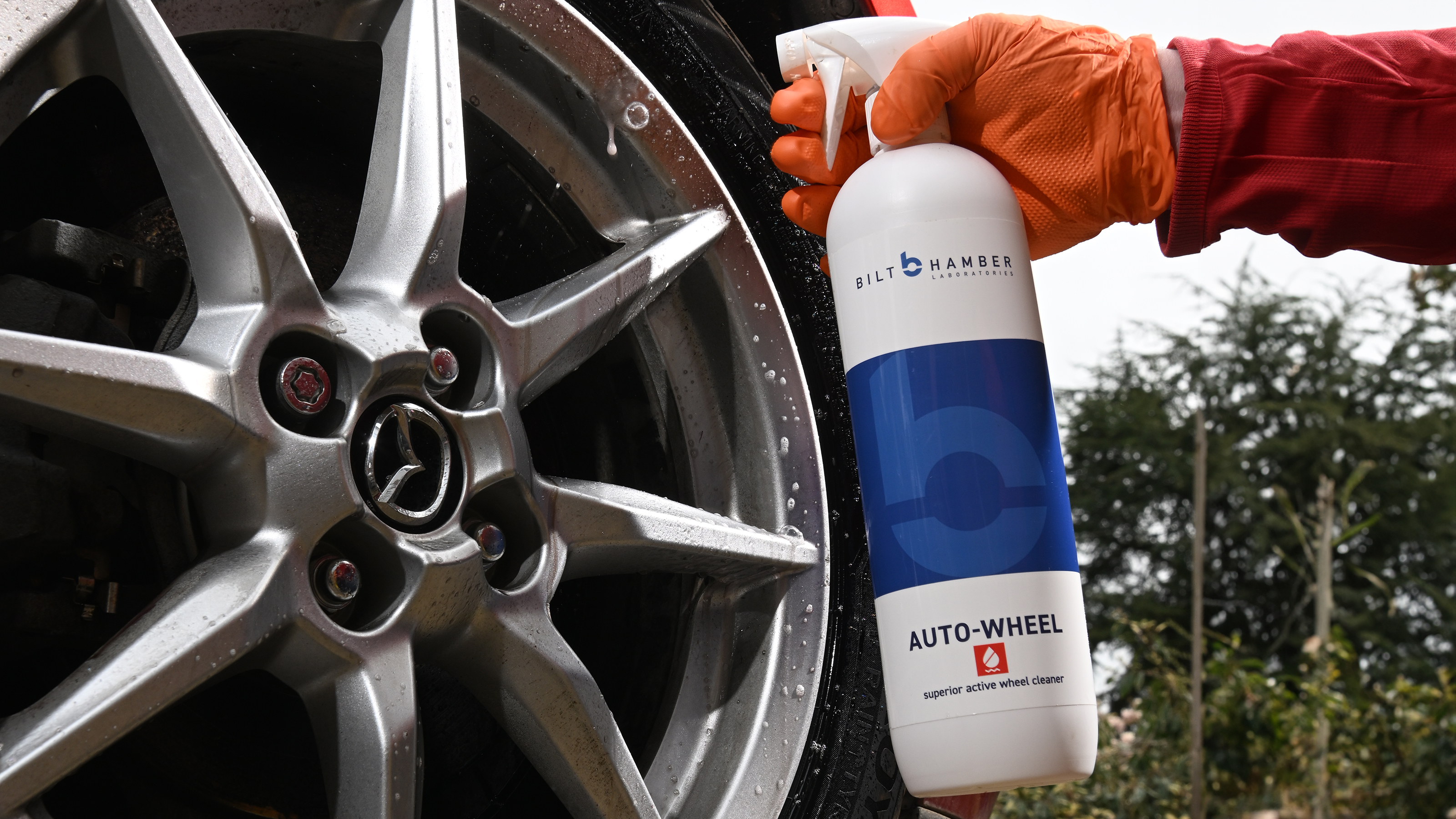 Auto Express Product Awards 2026 - products editor Tom Barnard cleaning his alloys using the Bilt-Hamber wheel cleaner