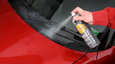 Auto Express Product Awards 2026 - products editor Tom Barnard using Simoniz bumper shine