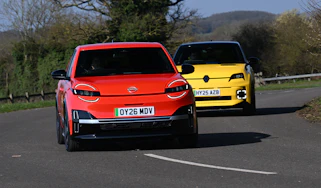 Renault 5 and Nissan Micra - front cornering