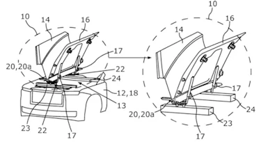 Rolls-Royce split-opening bonnet patent image