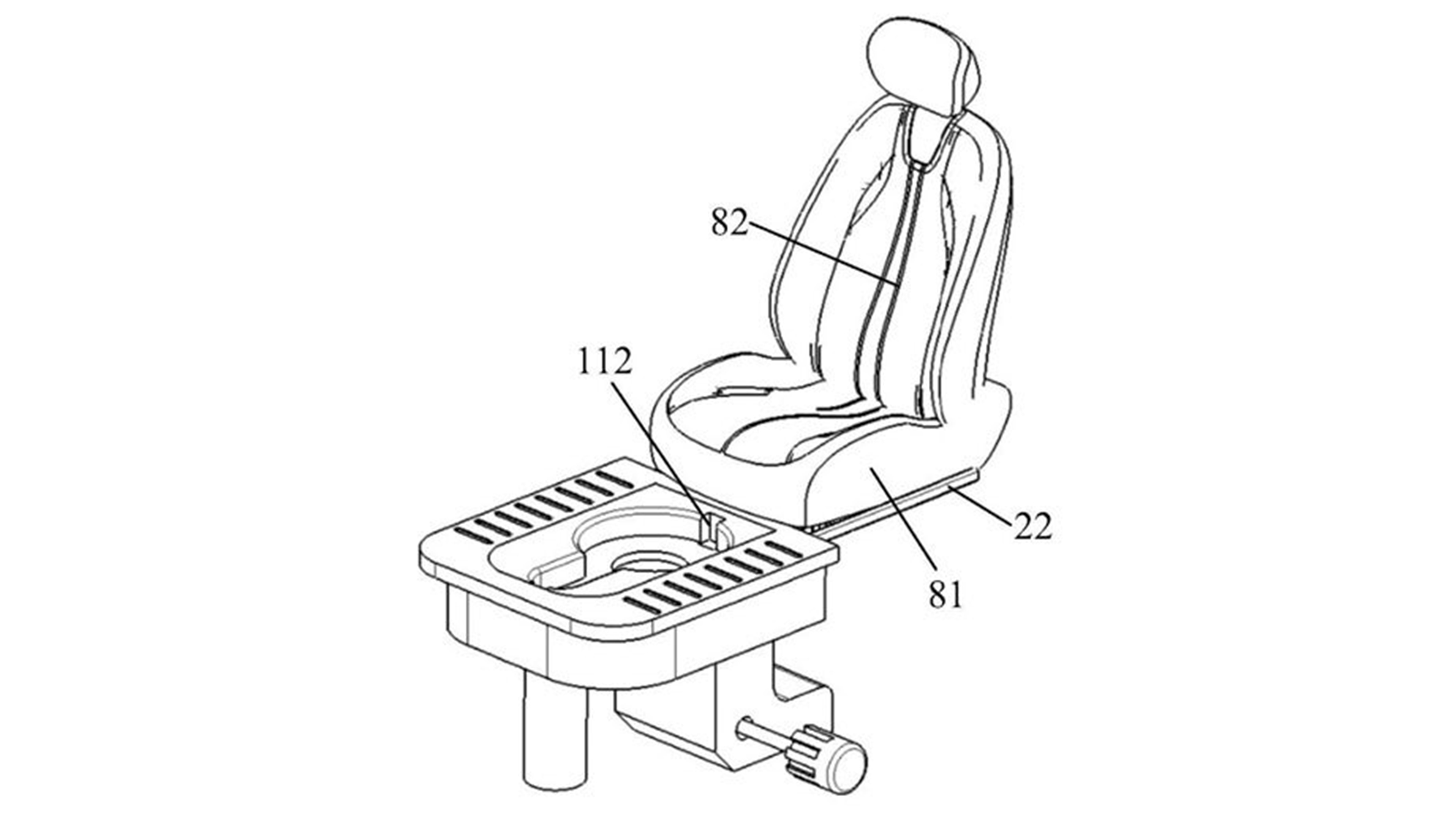 Seres in-car toilet patent image