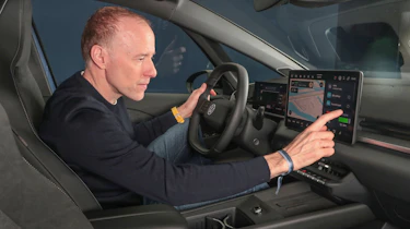 Phil McNamara sat in the Volkswagen ID.3 Neo