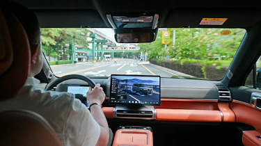 New BYD Ti7 - car being driven in China by Auto Express senior content editor Shane Wilkinson