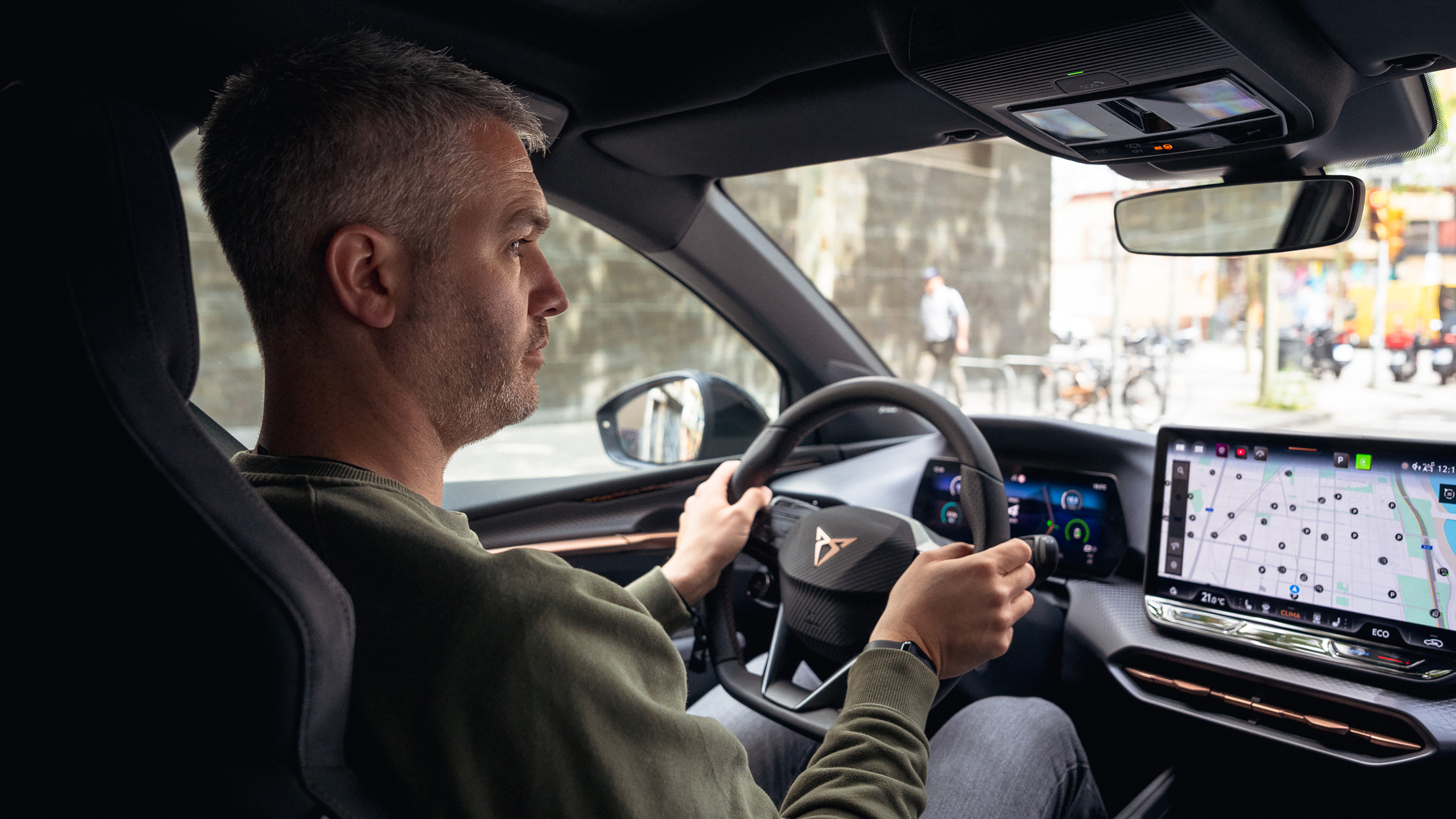 Auto Express deputy editor Richard Ingram driving the Cupra Raval