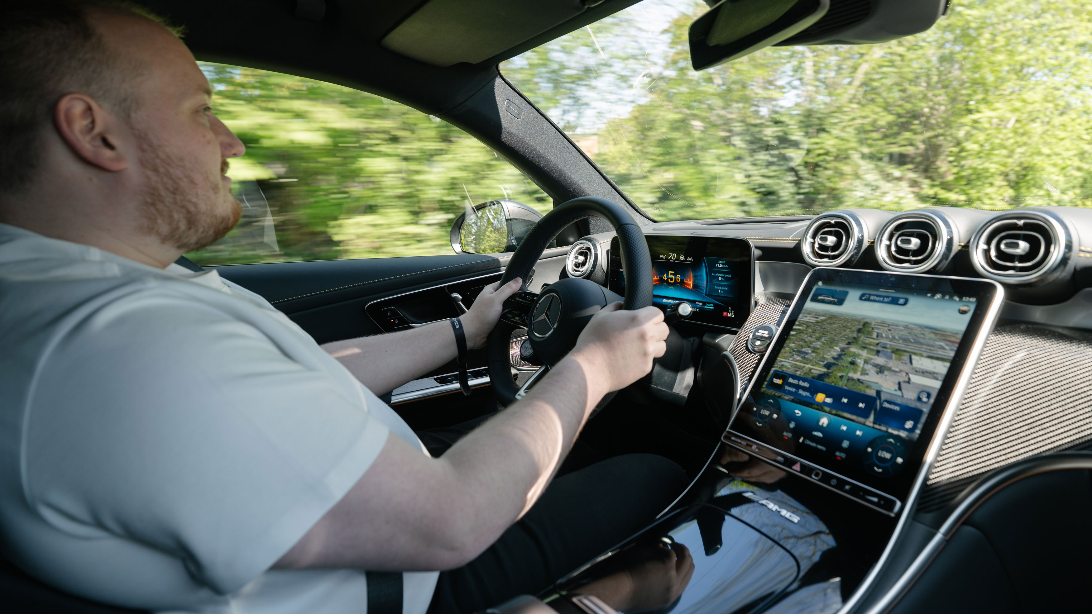 Ellis Hyde driving the Mercedes-AMG GLC 53