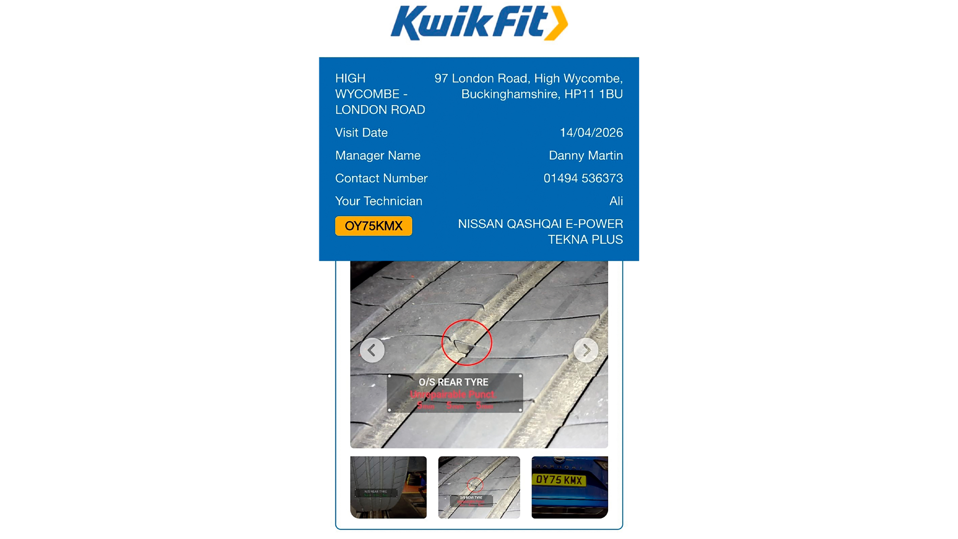 Nissan Qashqai e-Power Tekna+ - KwikFit report