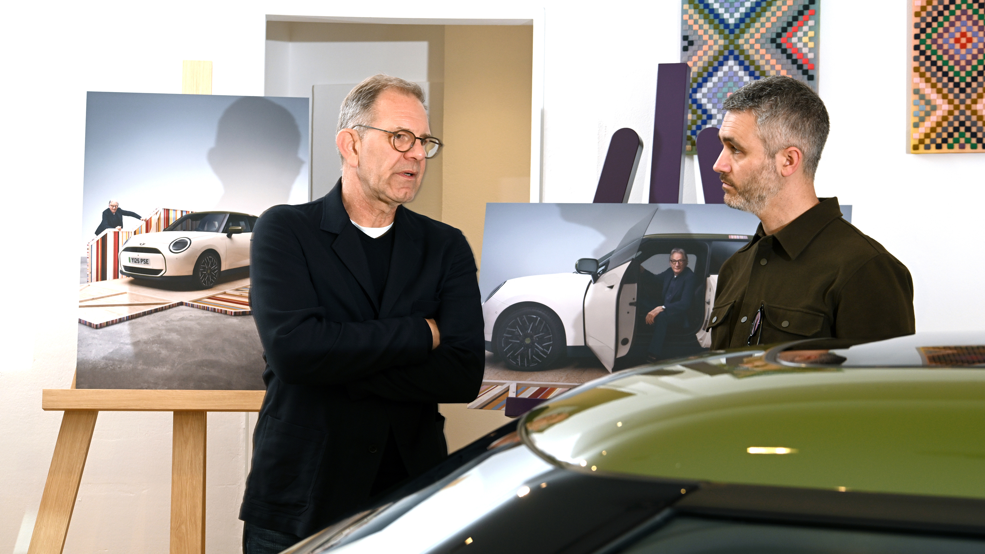 Richard Ingram with MINI’s head of design, Holger Hampf