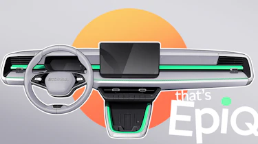 Skoda Epic interior sketch head on