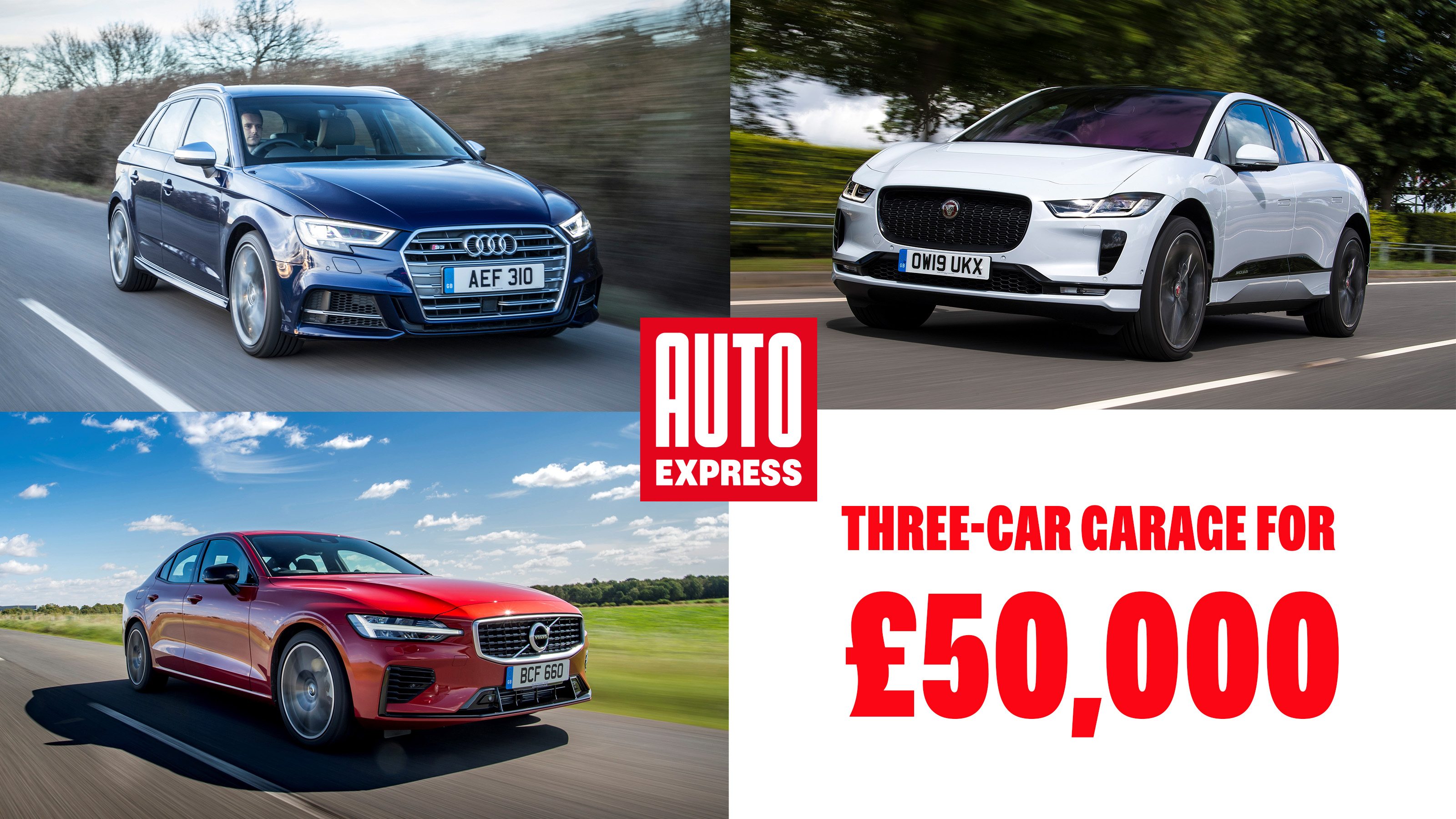 Three-car garage: Audi S3, Volvo S60 and Jaguar I-Price - header image 