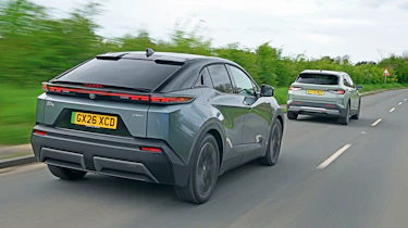Toyota C-HR+ vs Skoda Elroq - rear 3/4