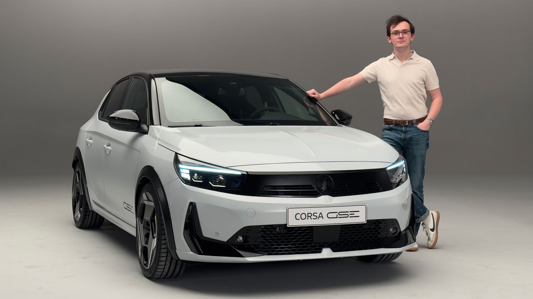 Tom Jervis with the Vauxhall Corsa GSE