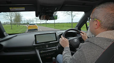 Auto Express senior test editor Dean Gibson driving the Toyota C-HR