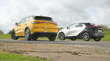 Volkswagen T-Roc and Toyota C-HR - rear static