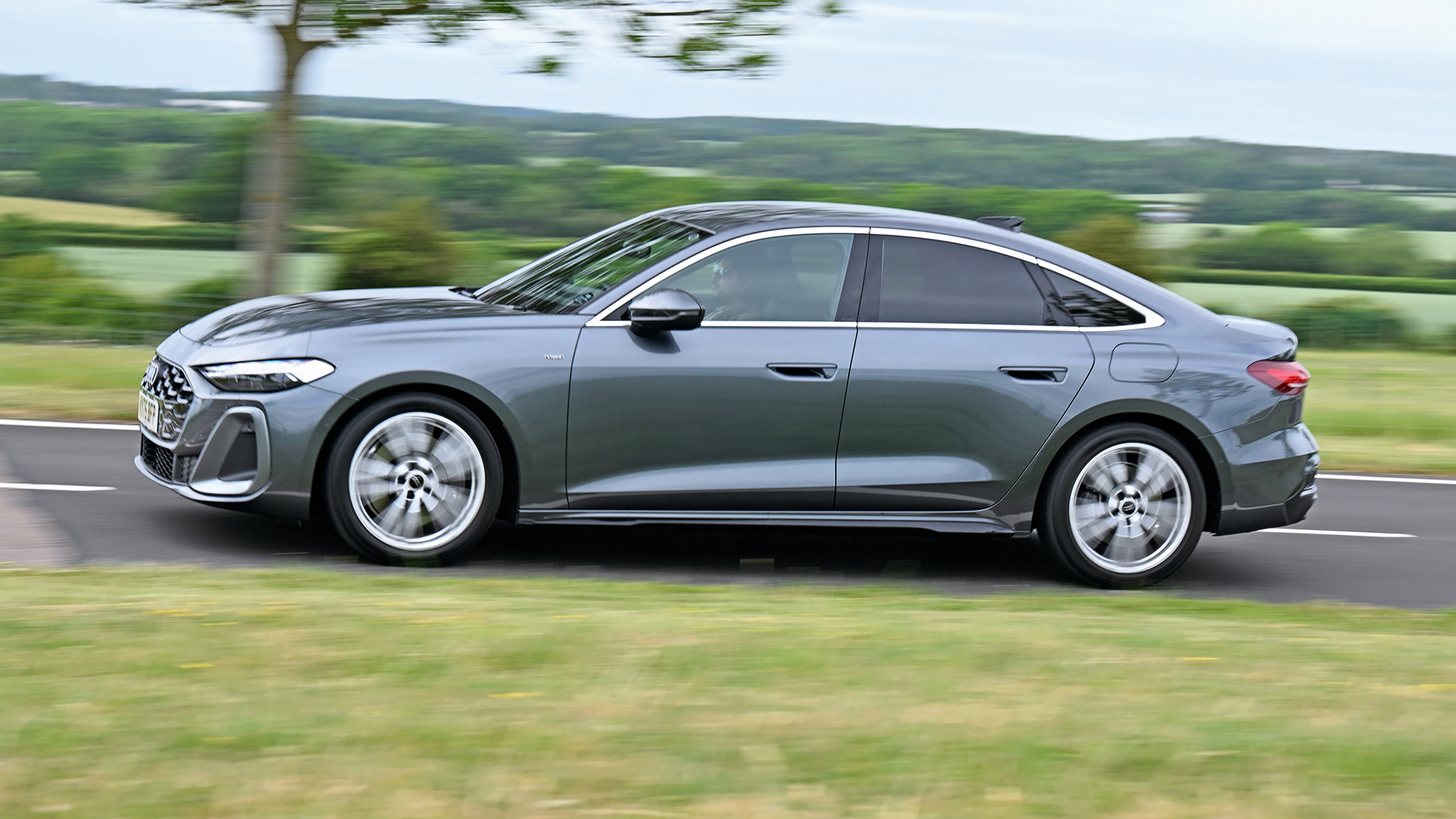 Audi A5 Saloon e-hybrid - side profile