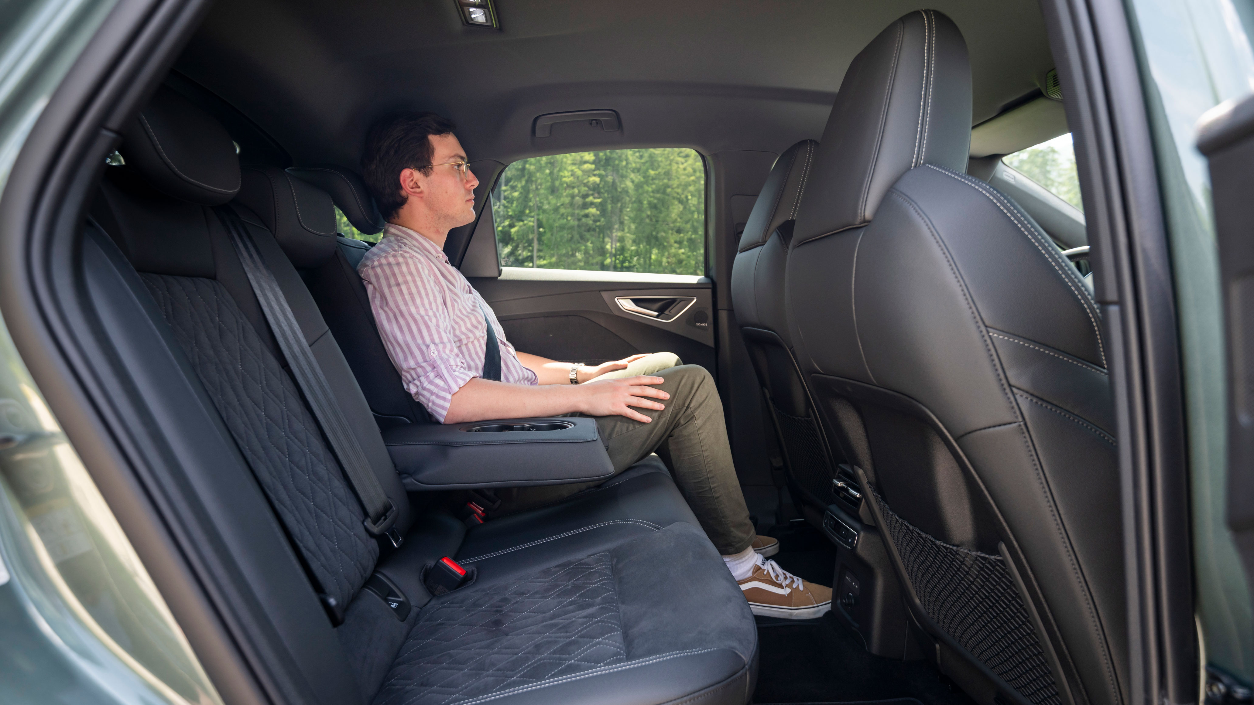 Tom Jervis sat in the Audi Q4 e-tron Sportback