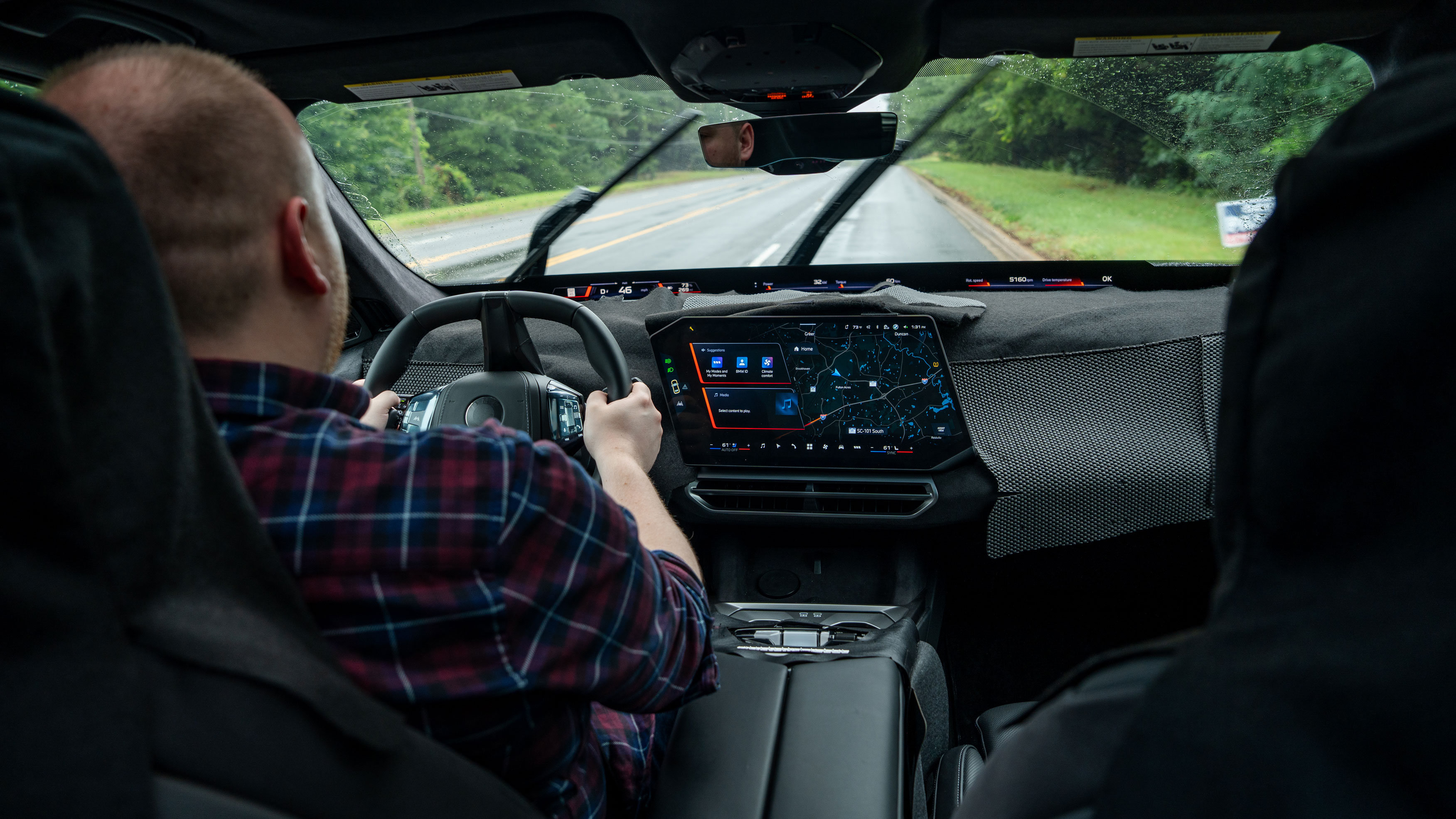 Ellis Hyde driving the BMW X5 prototype
