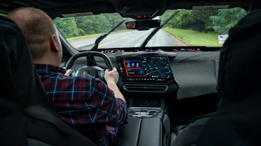 Ellis Hyde driving the BMW X5 prototype