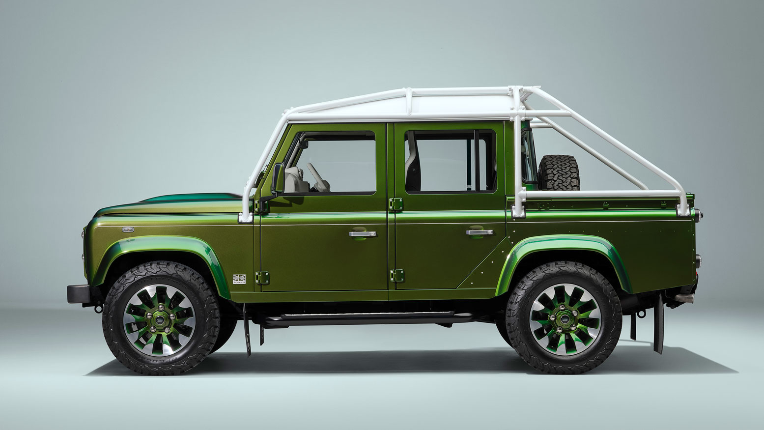 Classic Land Rover Defender V8 Pick-up - side