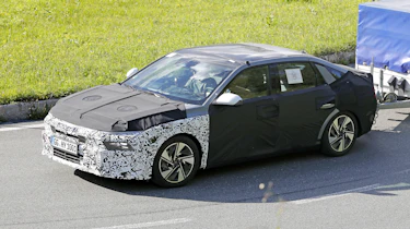 Hyundai Elantra testing - front angled