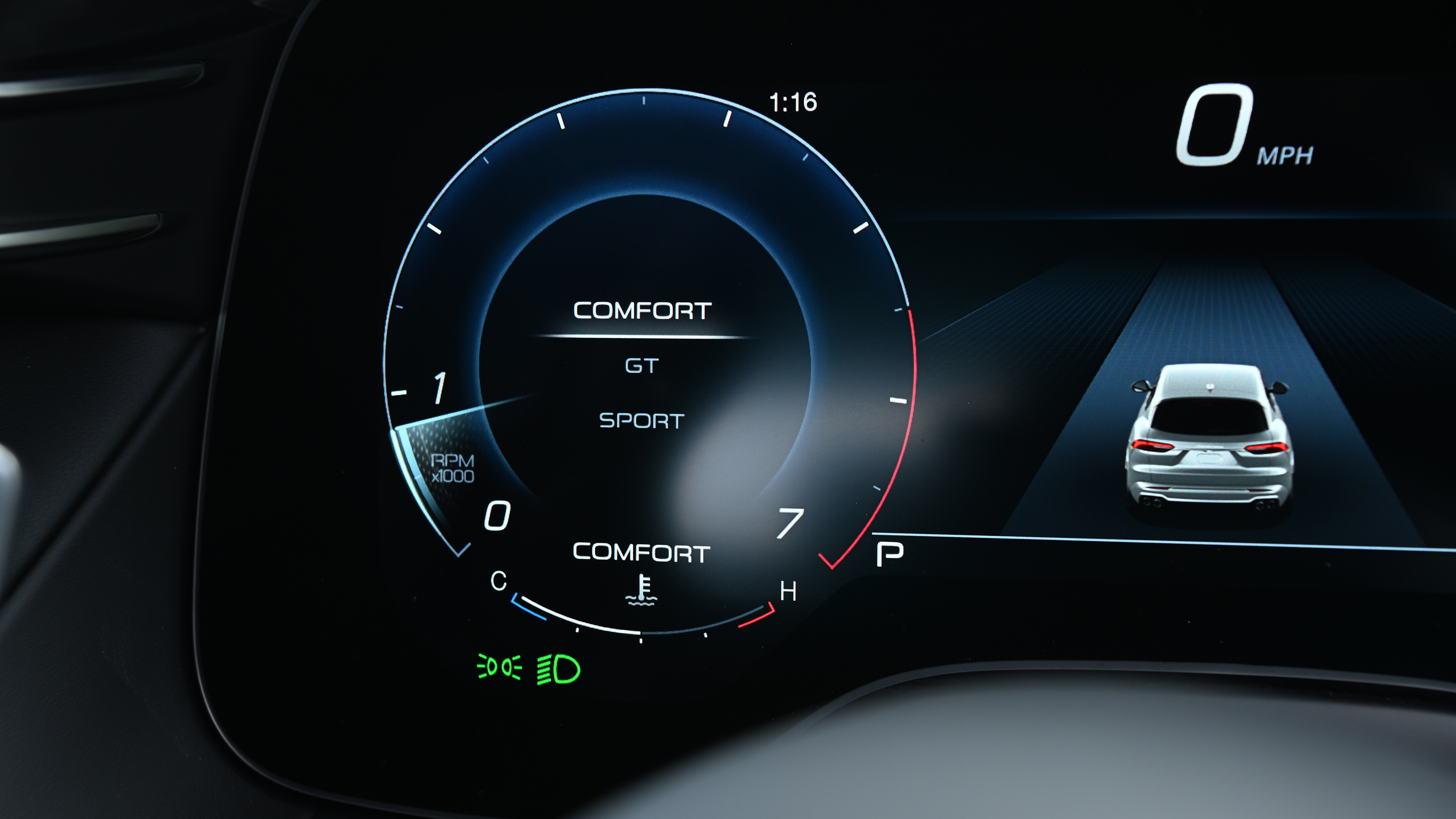 New Maserati Grecale 300 - digital drivers display 