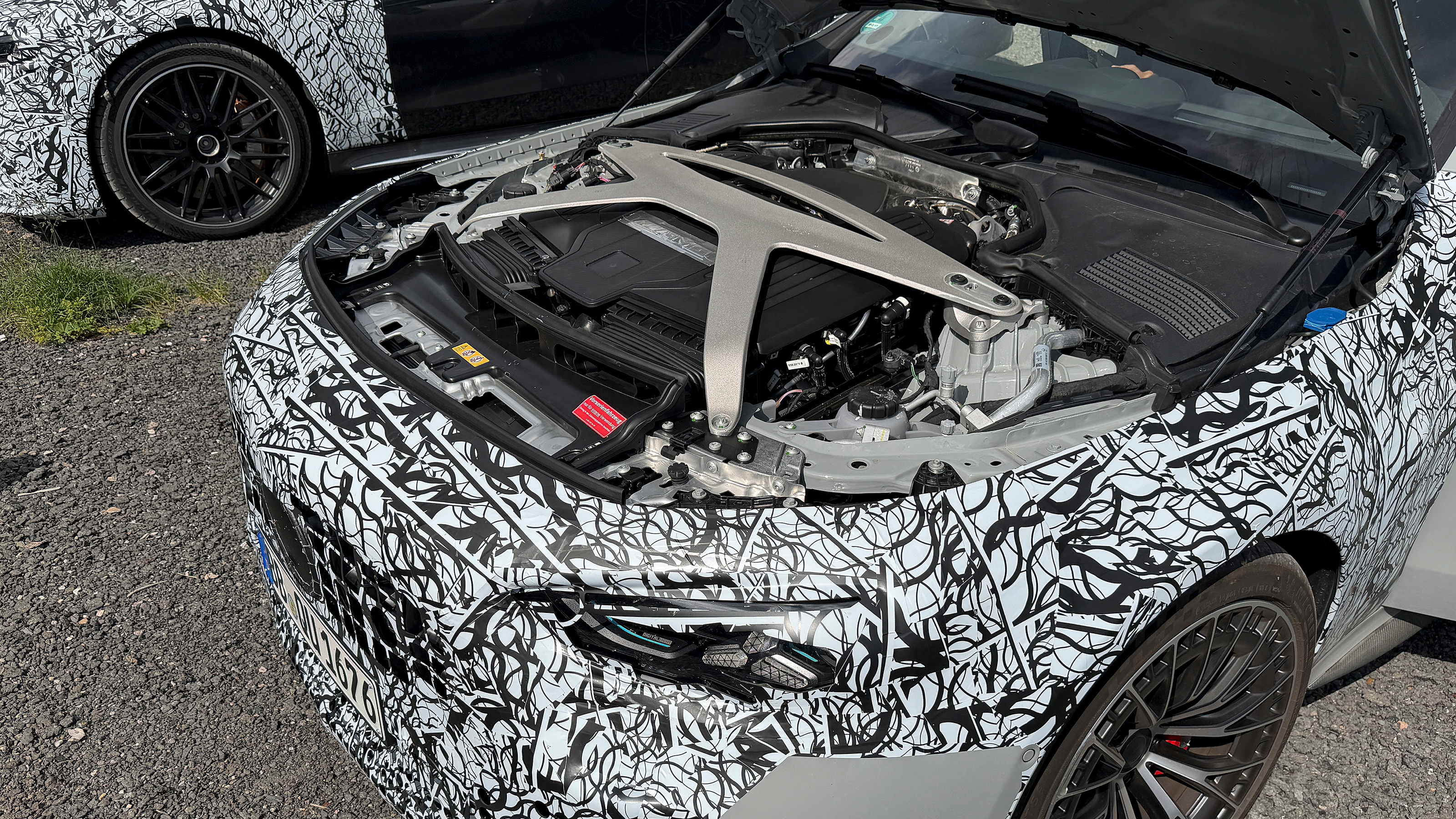 Mercedes-AMG CLE 63 spotted - bonnet up
