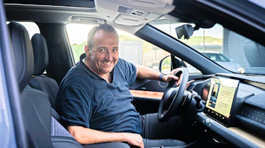 New Lexus TZ exclusive preview - interior, Thomas Geiger sitting in the car