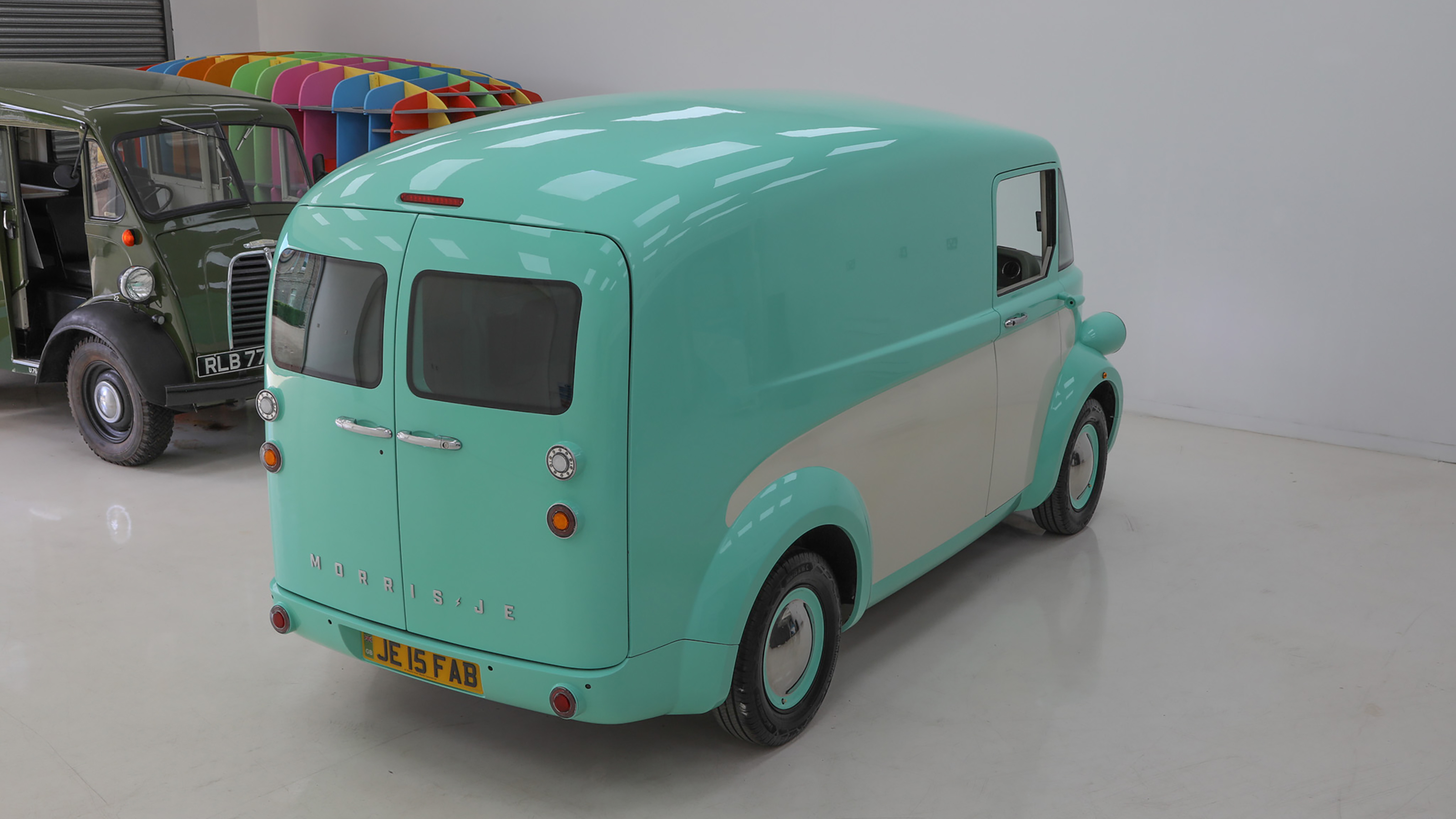 New Morris JE electric van - rear 