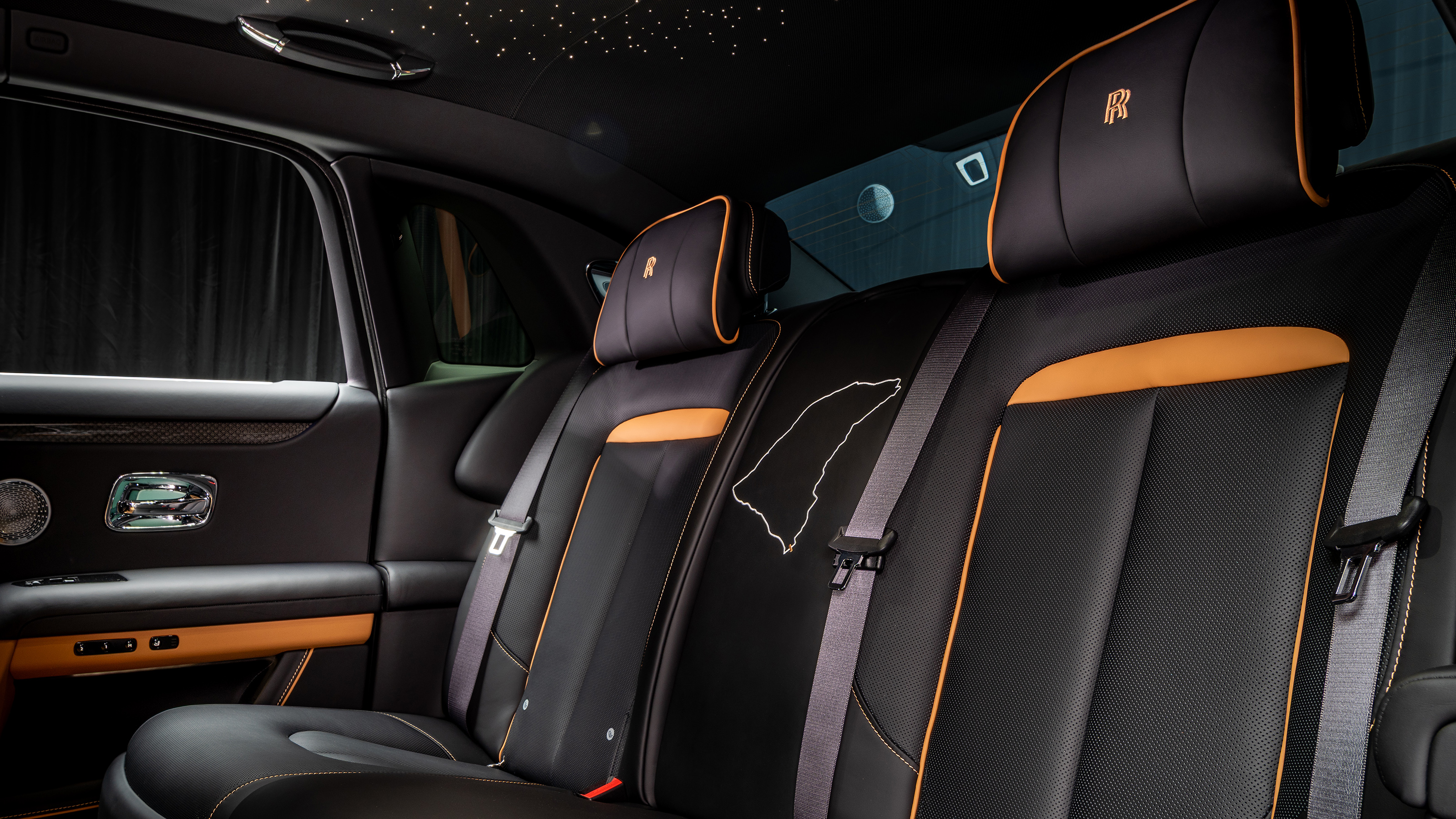 Rolls-Royce Black Badge Ghost Tourist Trophy special edition - rear interior 