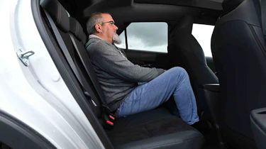 Toyota C-HR - rear seats with senior test editor, Dean Gibson