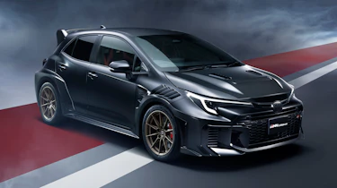 Toyota GRMN Corolla - black front angled