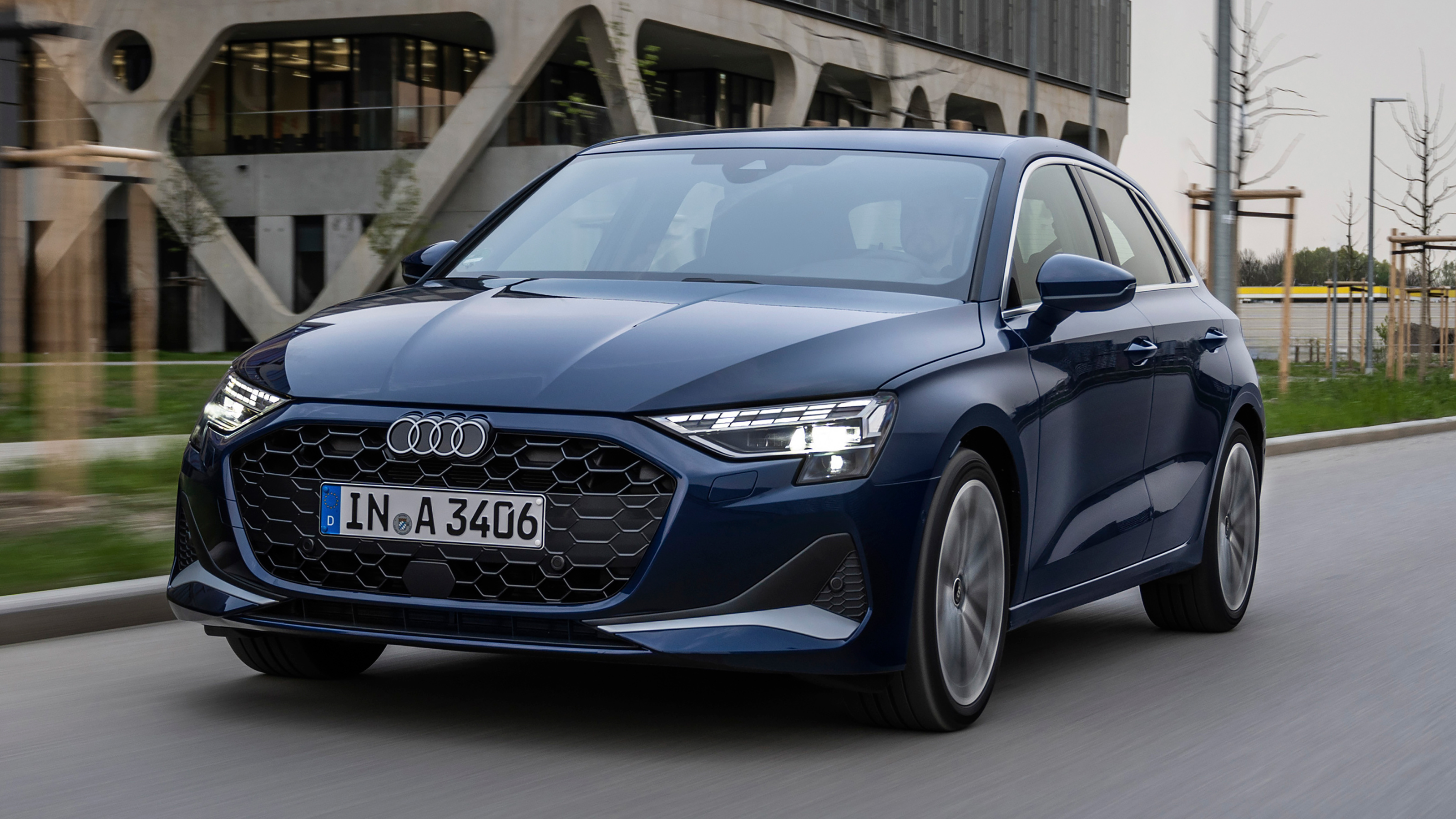 Updated Audi A3 - blue dynamic front 3/4