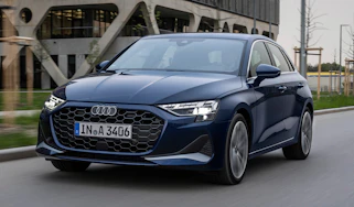 Updated Audi A3 - blue dynamic front 3/4