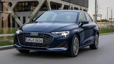 Updated Audi A3 - blue dynamic front 3/4