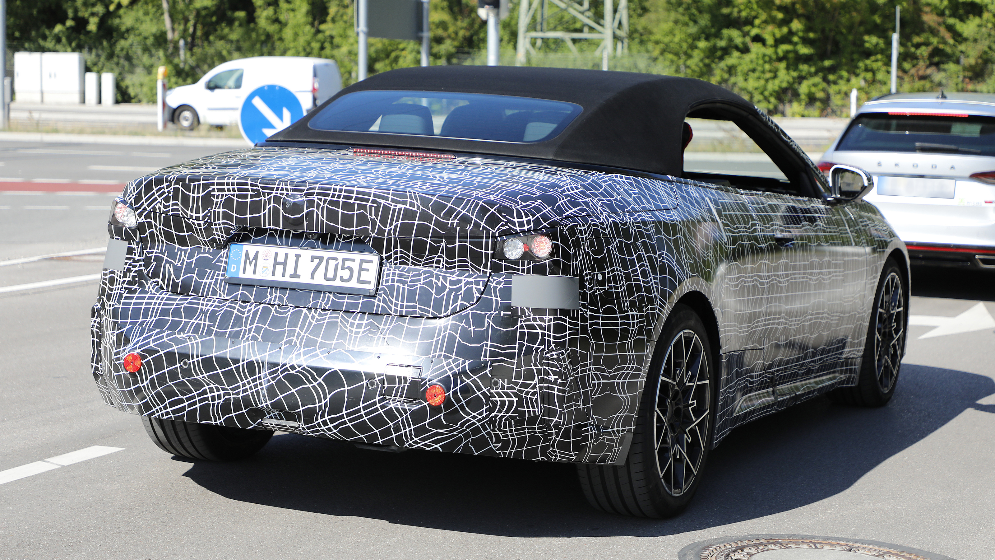 BMW i4 Convertible spy shots - rear