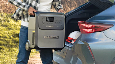 Bluetti Elite 400 battery pack in boot