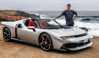 Alastair Crooks with the Ferrari 849 Testarossa Spider